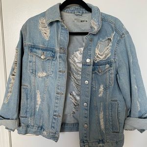 Top Shop Distressed Jean Jacket